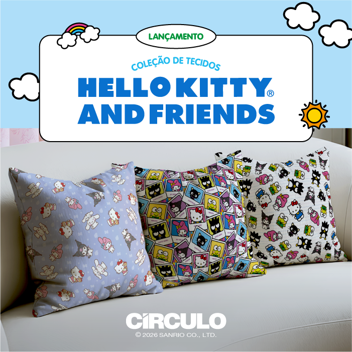 Lançamento Círculo: Coleção de Tecidos Hello Kitty and Friends